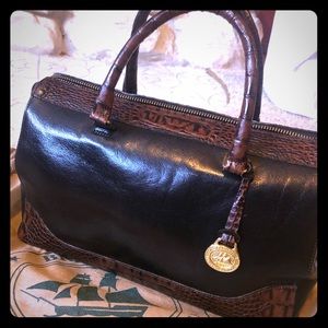 Brahmin Crandall Black Tuscan Satchel